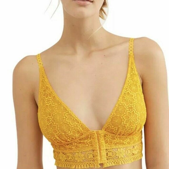 NWT Free People Ella Soft Lace Longline Bralette M - Picture 13 of 13